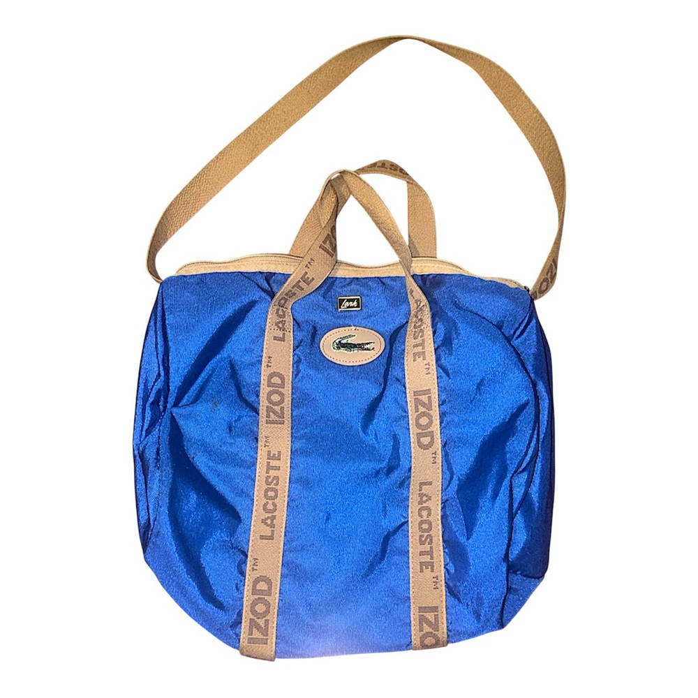 Lacoste Royal Blue and Tan Tote